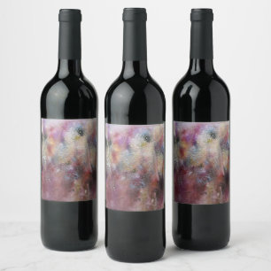 Rótulo De Garrafa De Cerveja Flores silvestres abstratas