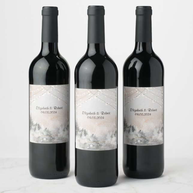 Rótulo De Garrafa De Cerveja Floresta Árvore Mata (Garrafas)