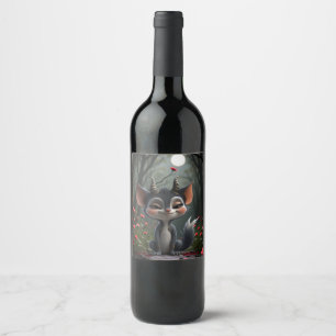 Rótulo De Garrafa De Cerveja Floresta do Espírito da Flor Carmesim Travessa ao