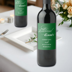 Rótulo De Garrafa De Cerveja Floresta Verde de Caligrafia Elegante Jantar de En