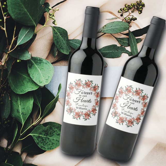 Rótulo De Garrafa De Cerveja Florestas em Memória Adorável (Criador carregado)