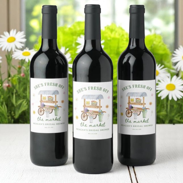 Rótulo De Garrafa De Cerveja Floricultura Recém-saída do Mercado Chá de Noiva (Criador carregado)