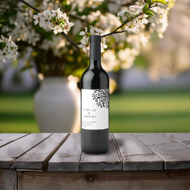 Rótulo De Garrafa De Cerveja Flouramento branco e preto