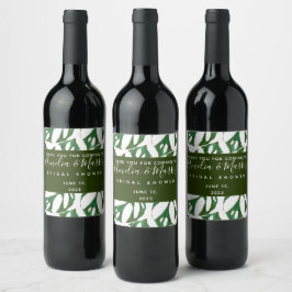 Rótulo De Garrafa De Cerveja Folha de Monstera Adansonii Chuveiro de Noiva