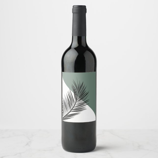 Rótulo De Garrafa De Cerveja Folha de palma (Frente)