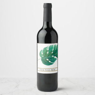 Rótulo De Garrafa De Cerveja Folha de Palma Verde Tropical Casamento de Verão H
