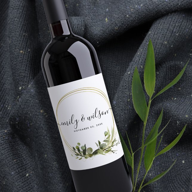 RÓTULO DE GARRAFA DE CERVEJA FOLIAGEM DOURADA VERDE FOLIAGEM RUSTIÇA CAMADA DE  (Criador carregado)