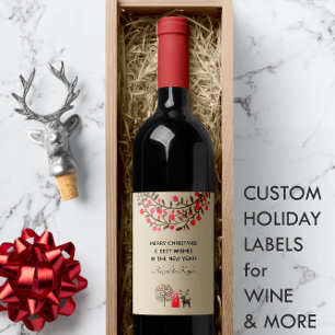 Rótulo De Garrafa De Cerveja 🦌 Folksy Watercolor