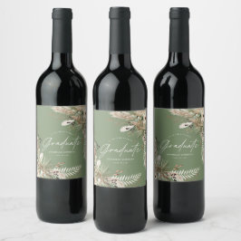Rótulo De Garrafa De Cerveja Formando favorito pampas eucalyptus floral sage ve