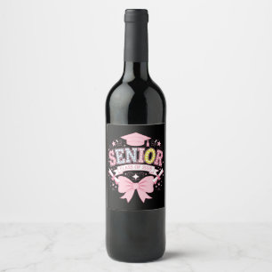 Rótulo De Garrafa De Cerveja Formatura da Turma de 2025 Laço Cor-de-Rosa Coquet
