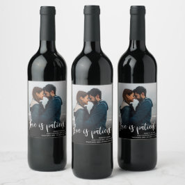 Rótulo De Garrafa De Cerveja Foto adiada Anúncio de casamento