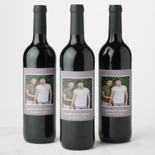 Rótulo De Garrafa De Cerveja Foto Casamento LGBTQ