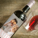 Rótulo De Garrafa De Cerveja Foto da família de amor rosa do Pastel moderno<br><div class="desc">Presente de Foto da Família Red Love Modern</div>