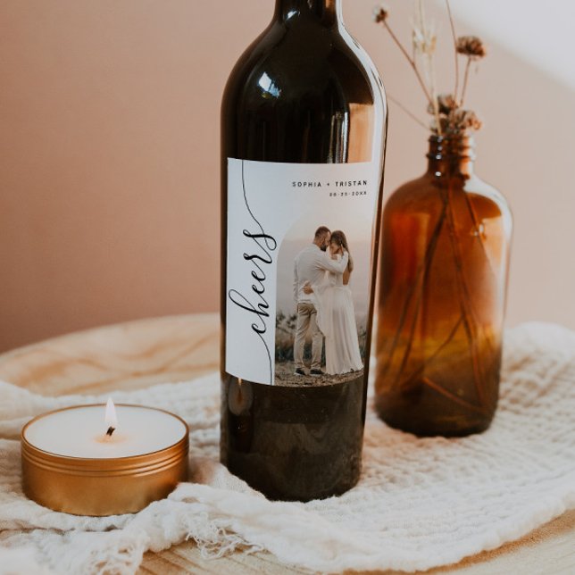 Rótulo De Garrafa De Cerveja Foto de Casamento Arquivo de Script Vertical (Criador carregado)