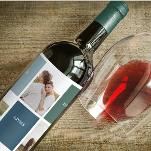 Rótulo De Garrafa De Cerveja Foto de Colagem da Família Moderna   Love Live He