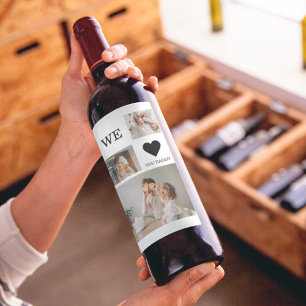 Rótulo De Garrafa De Cerveja Foto de Colagem de Tendência e Nós Amo-Lo De Pre