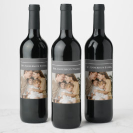 Rótulo De Garrafa De Cerveja Foto de Família Personalizada | Nome da Família Pe