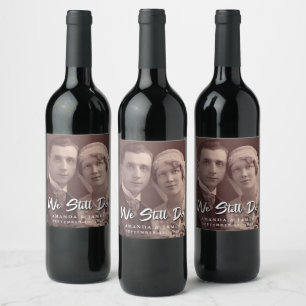 Rótulo De Garrafa De Cerveja Foto de renovação de voto elegante