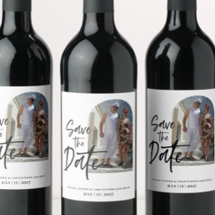 Rótulo De Garrafa De Cerveja Foto de script Salve a data Convite