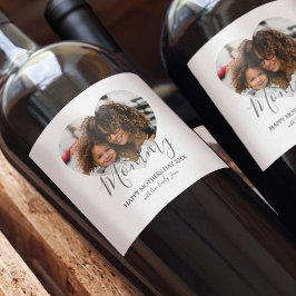 Rótulo De Garrafa De Cerveja Foto do coração do dia de as mães