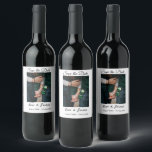 Rótulo De Garrafa De Cerveja Foto minimalista branco preto clássico elegante sa<br><div class="desc">Para amantes como nós</div>