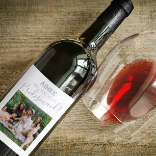 Rótulo De Garrafa De Cerveja Foto Minimalista Moderna   Será Minha Dama de Honr