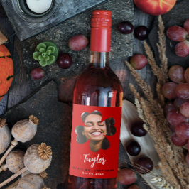 Rótulo De Garrafa De Cerveja Foto Moderna de Trevo da Sorte Preto Simples para 