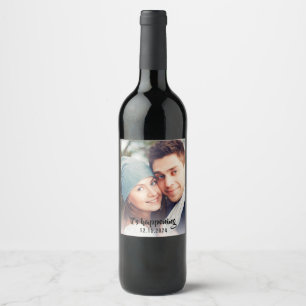 Rótulo De Garrafa De Cerveja Foto moderna é chá de casamento de acontecimento