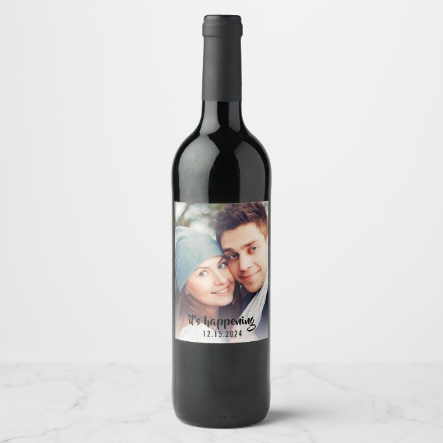 Rótulo De Garrafa De Cerveja Foto moderna que está acontecendo Chá de casamento (Frente)