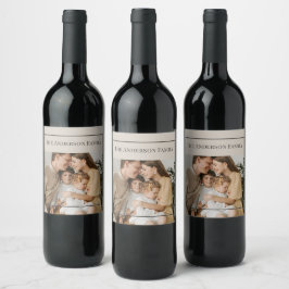 Rótulo De Garrafa De Cerveja Foto Personalizada da Família | Nome da Família Pe