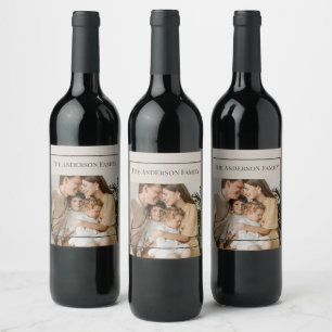 Rótulo De Garrafa De Cerveja Foto Personalizada da Família Nome da Família Pe