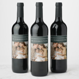 Rótulo De Garrafa De Cerveja Foto Personalizada da Família | Nome da Família Pe