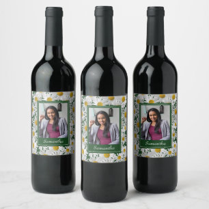 Rótulo De Garrafa De Cerveja Foto Personalizada De Margarida Brilhante -