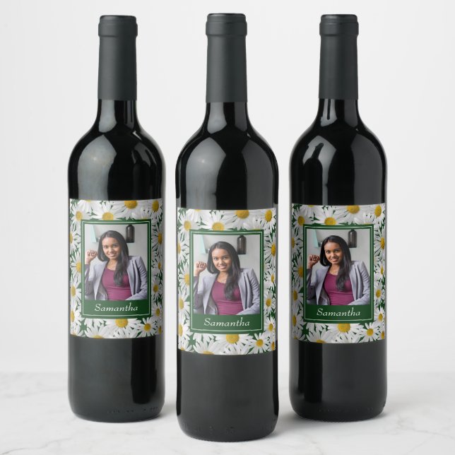 Rótulo De Garrafa De Cerveja Foto Personalizada De Margarida Brilhante - (Garrafas)