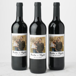 Rótulo De Garrafa De Cerveja Foto Personalizada de Noivado Salve a Data