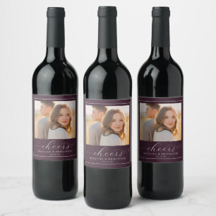 Rótulo De Garrafa De Cerveja Foto Romântica Marrom