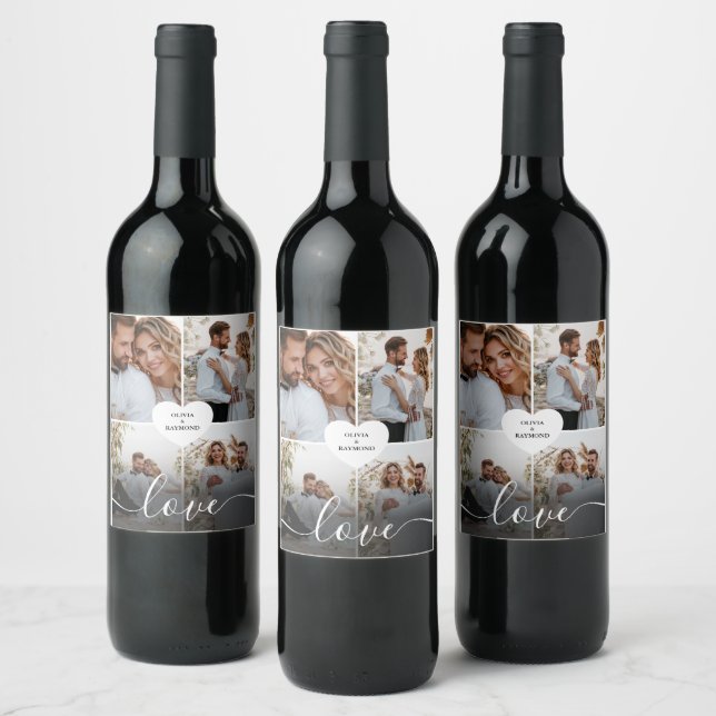 Rótulo De Garrafa De Cerveja Fotografia da Collagem de Amor design (Garrafas)