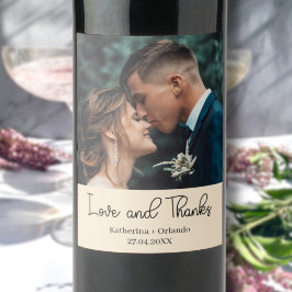 Rótulo De Garrafa De Cerveja Fotografia de casamento elegante Champanhe Amor e