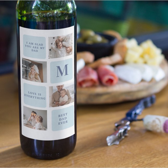 Rótulo De Garrafa De Cerveja Fotos de Colagem Moderna - Presente Azul dos Melho (Criador carregado)