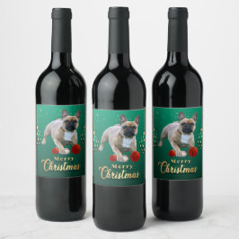 Rótulo De Garrafa De Cerveja Französische Bulldoggen Weihnachten Feier