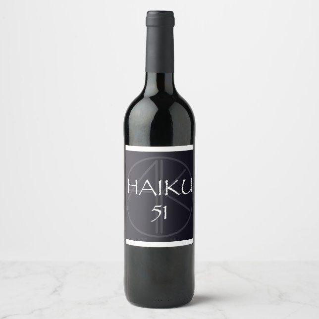 RÓTULO DE GARRAFA DE CERVEJA FRASCO DE VINHO HAIKU 51 (Frente)
