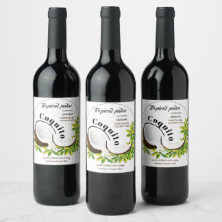 Rótulo De Garrafa De Cerveja Fruta tropical Coquito Coquito