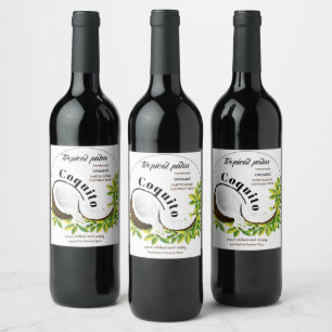 Rótulo De Garrafa De Cerveja Fruta Tropical de Coquito