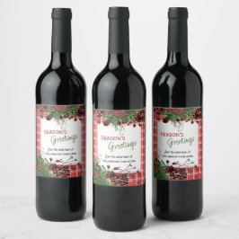 Rótulo De Garrafa De Cerveja Frutas Vermelhas Personalizadas Azevinho Verde Fol