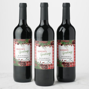 Rótulo De Garrafa De Cerveja Frutas Vermelhas Personalizadas Azevinho Verde Fol