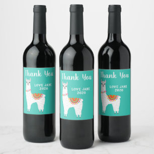 Rótulo De Garrafa De Cerveja Funky Alpaca lama drama