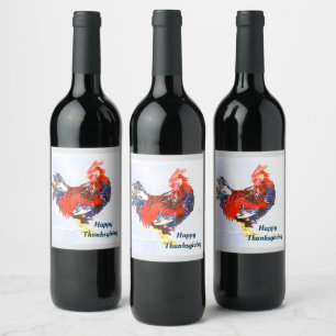 Rótulo De Garrafa De Cerveja gallinaceous masculino, galo personalizado