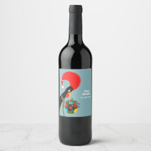 Rótulo De Garrafa De Cerveja Galo Português Holly no Natal