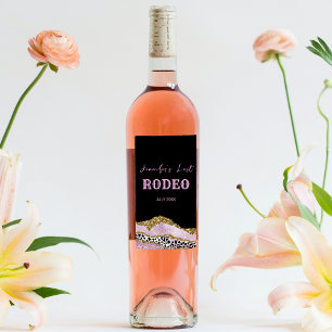 Rótulo De Garrafa De Cerveja Garota Disco Espumante Bachelorette, dourada