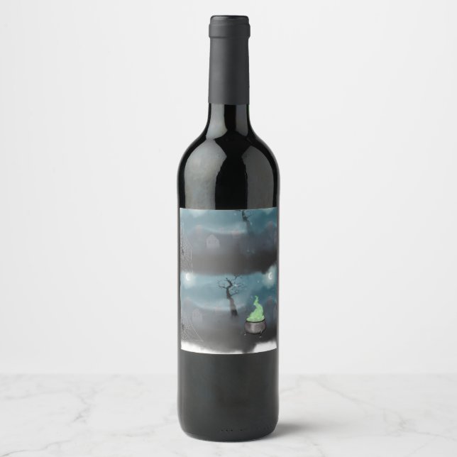 Rótulo De Garrafa De Cerveja Garra de Capim-de-Halloween e Ursa-Aranha (Frente)